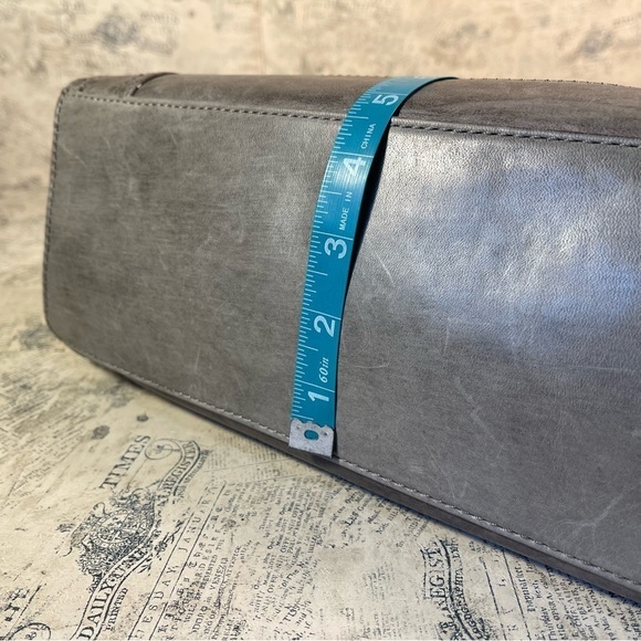Frye Melissa Shoulder Tote Bag Ice Gray - Picture 12 of 13